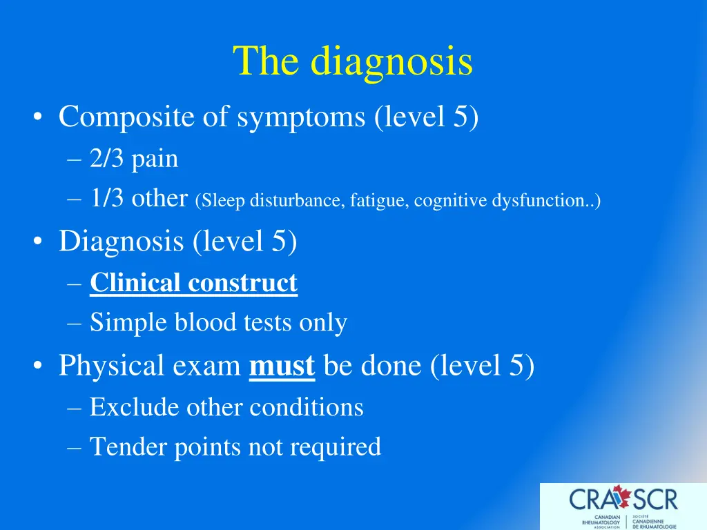 the diagnosis
