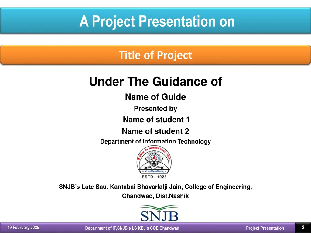 a project presentation on