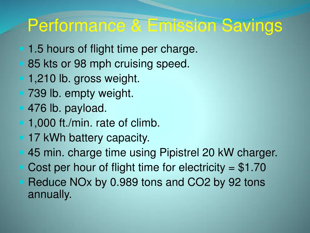 performance emission savings