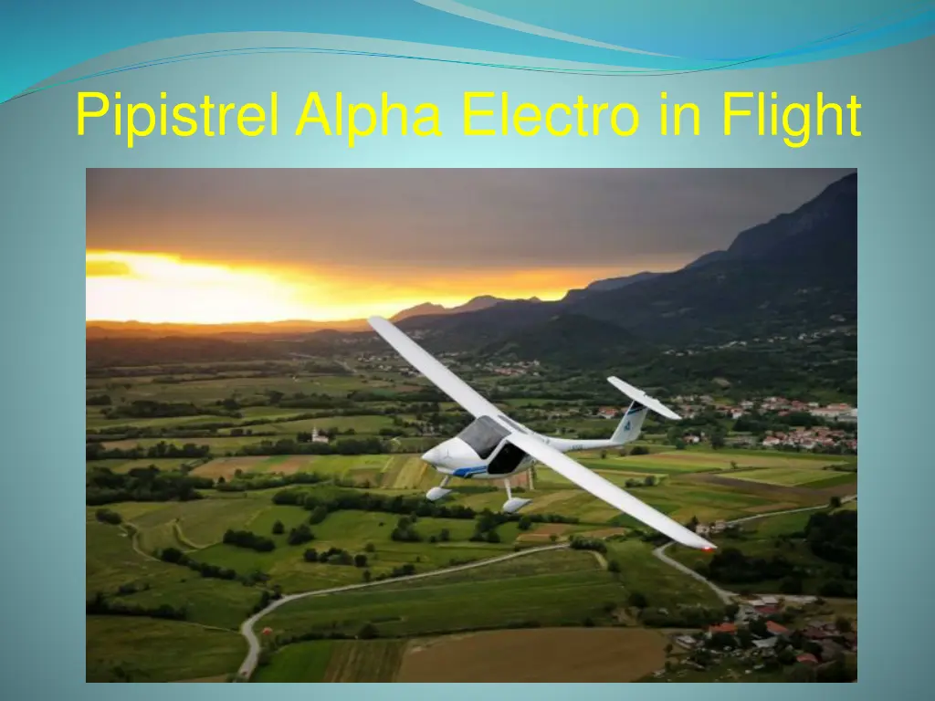 pipistrel alpha electro in flight
