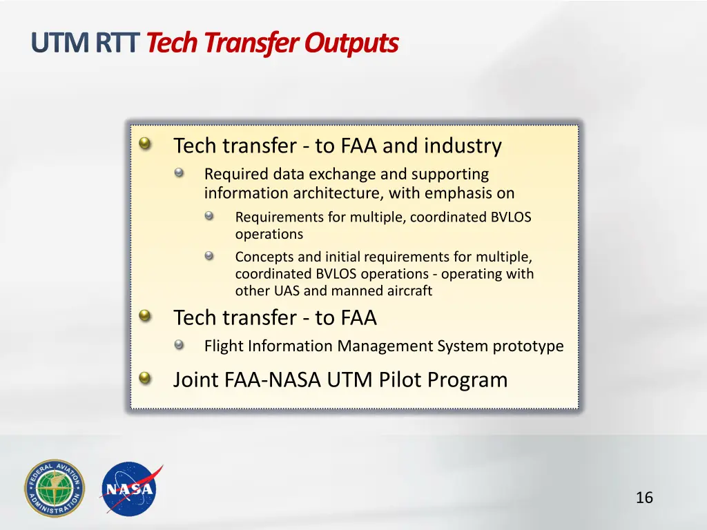 utm rtt tech transfer outputs