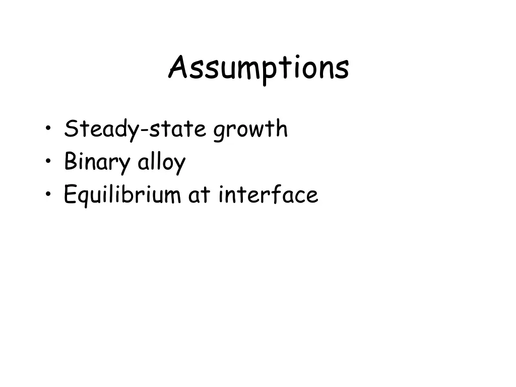 assumptions