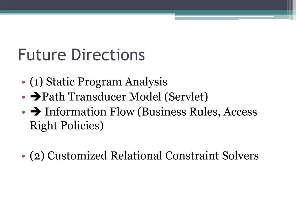 future directions