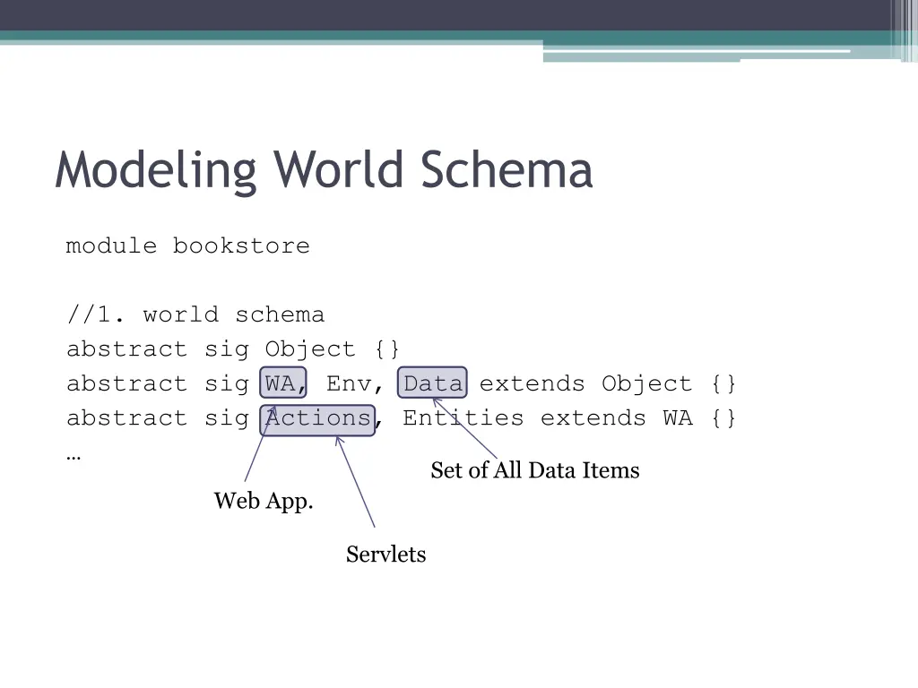 modeling world schema