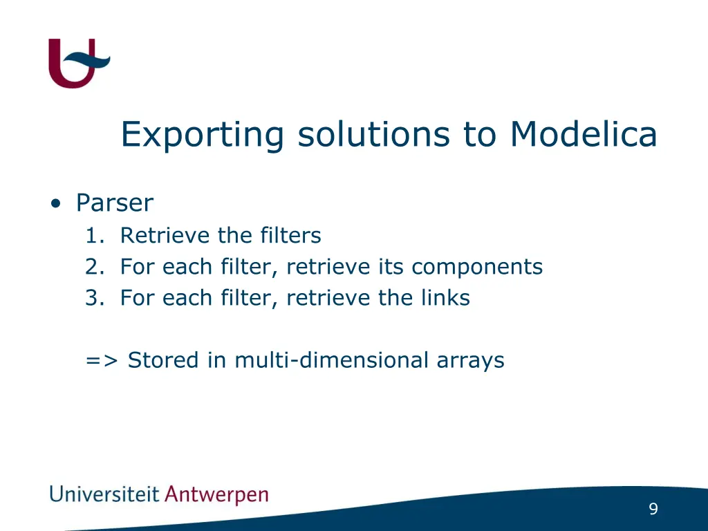 exporting solutions to modelica