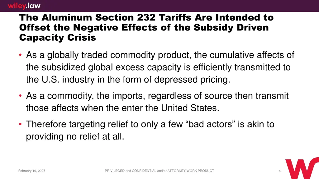 the aluminum section 232 tariffs are intended