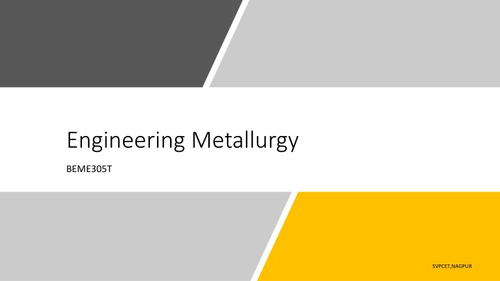 engineering metallurgy