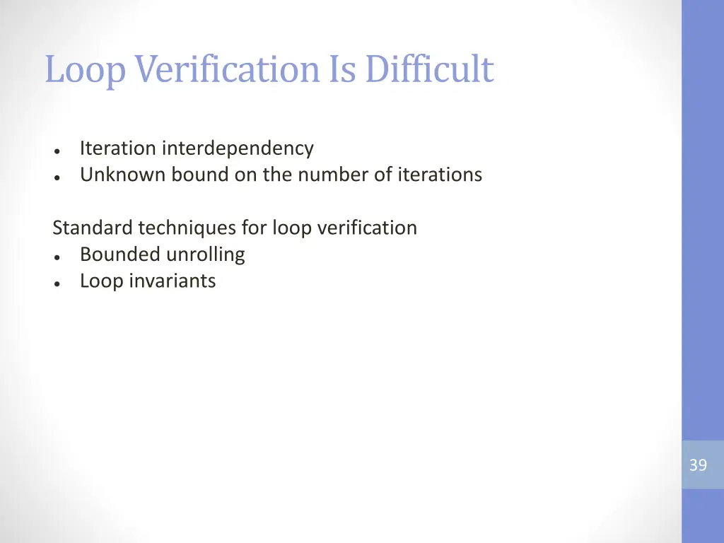 loop verification is difficult