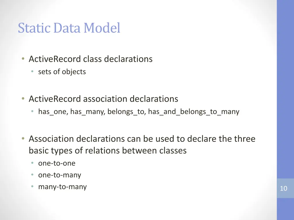 static data model