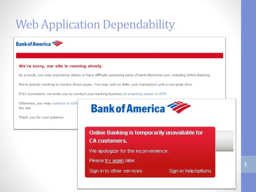 web application dependability