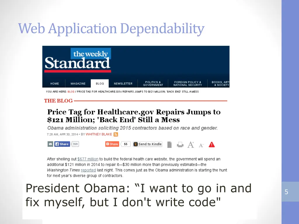 web applicationdependability