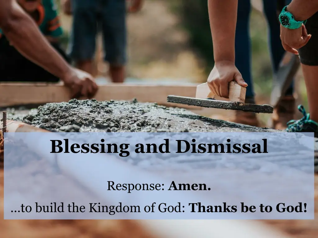 blessing and dismissal