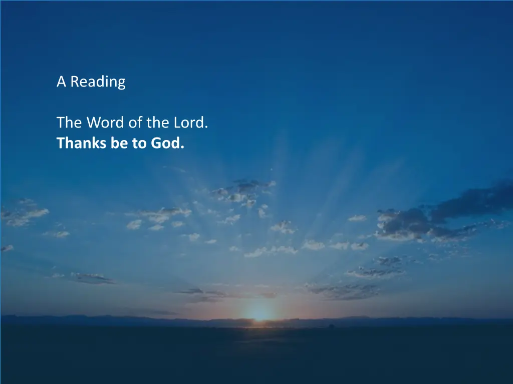 a reading