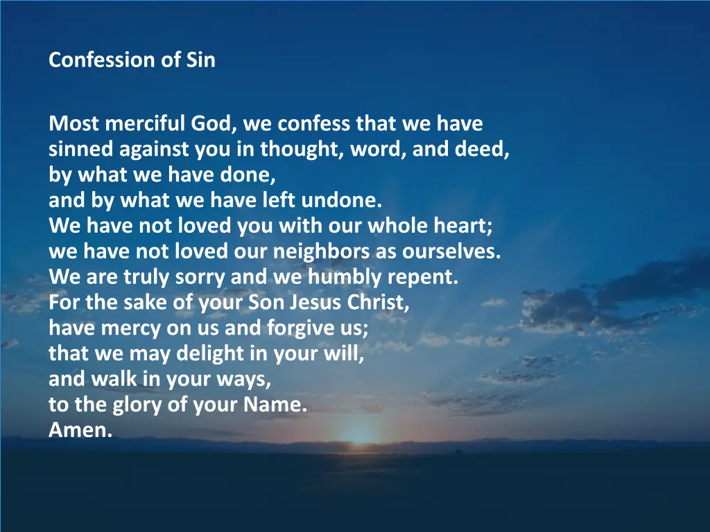 confession of sin