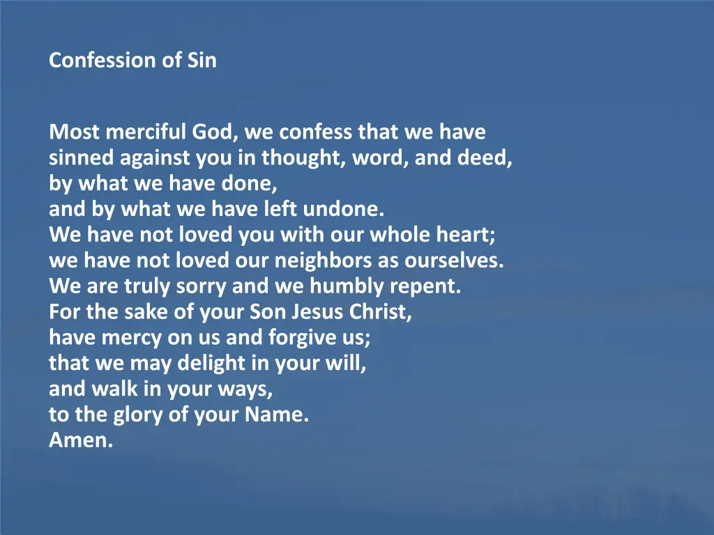 confession of sin