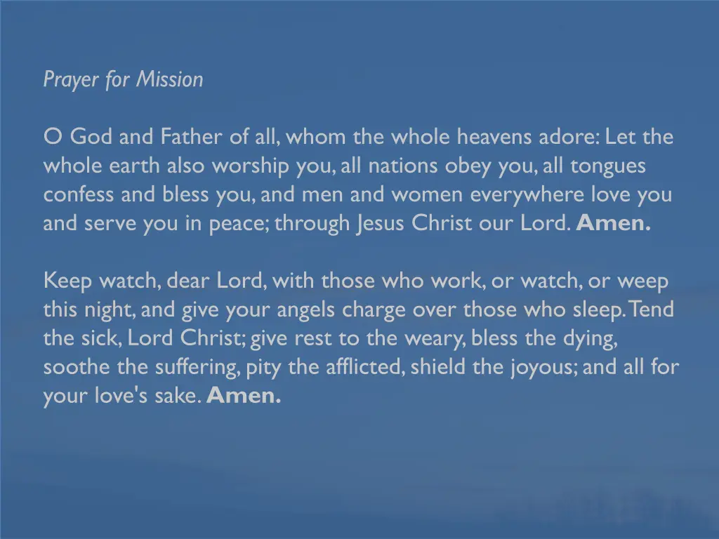 prayer for mission