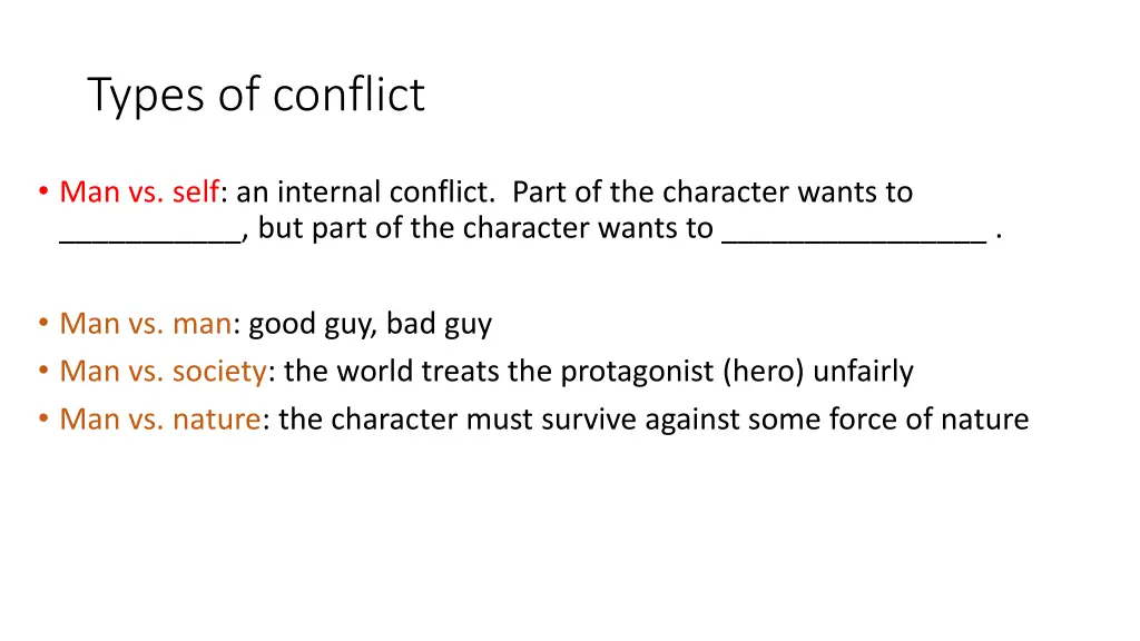 types of conflict