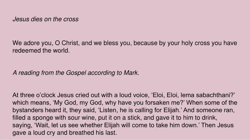 jesus dies on the cross