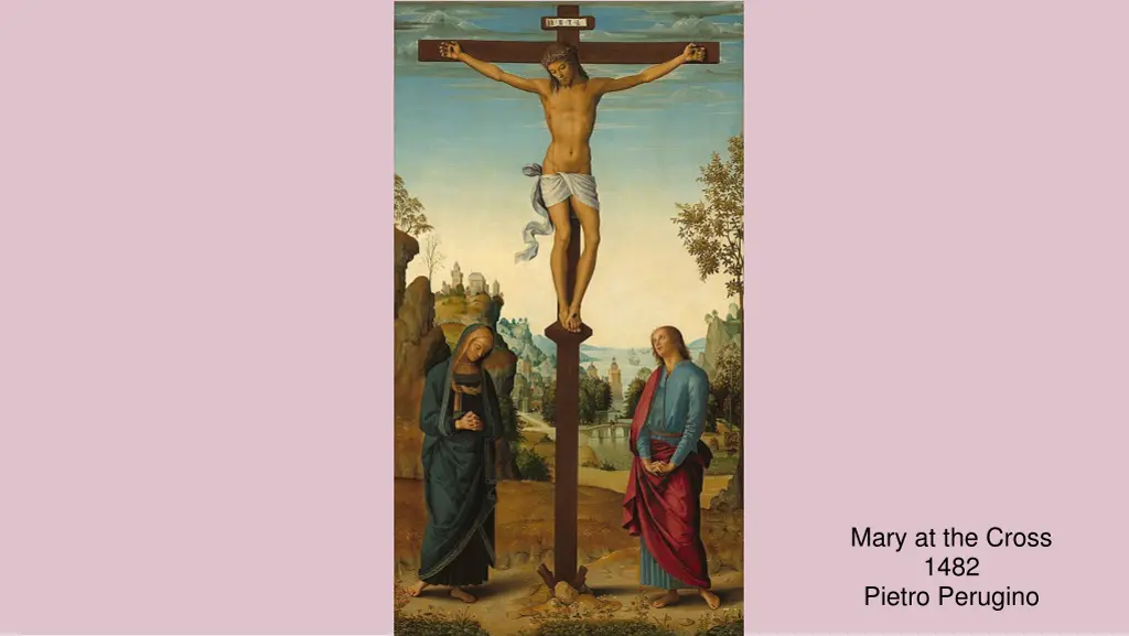 mary at the cross 1482 pietro perugino