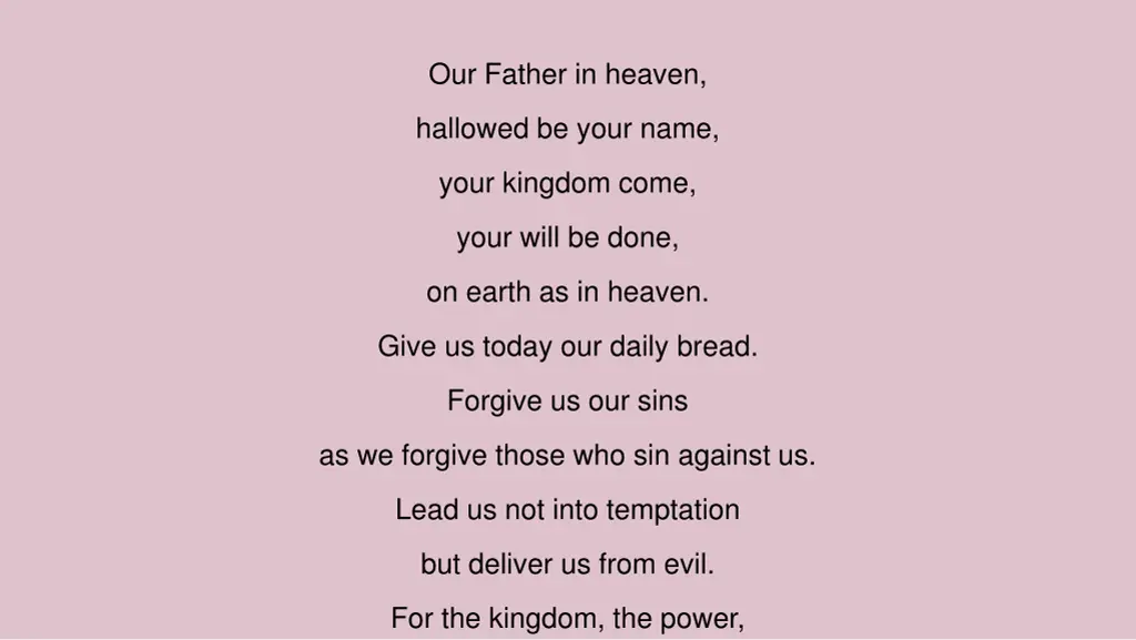 our father in heaven