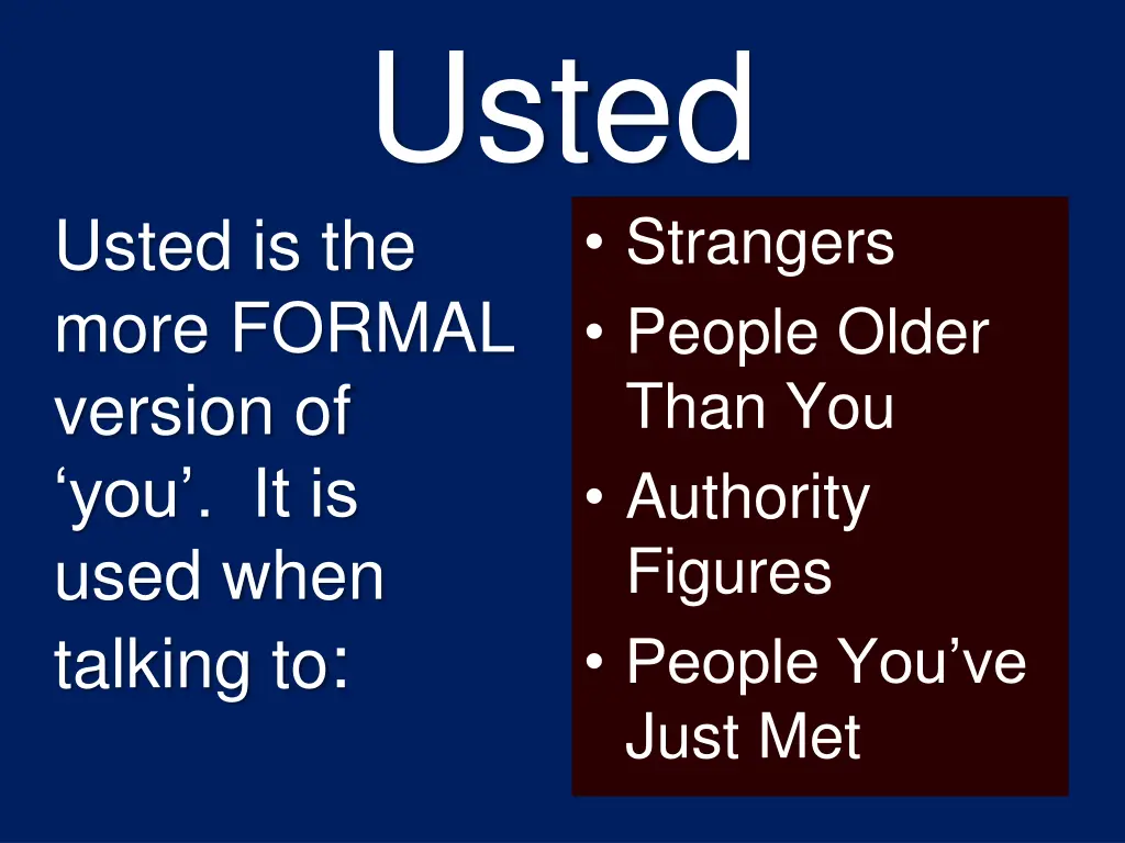usted