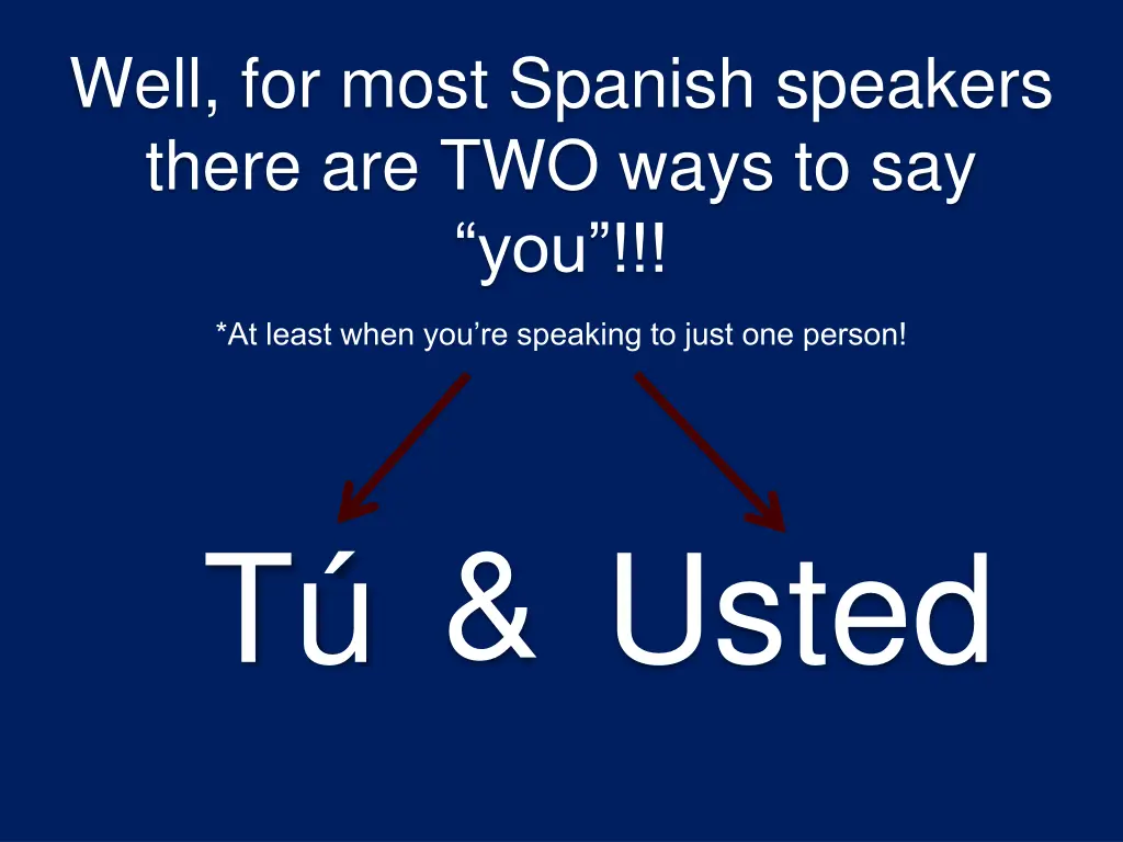 well for most spanish speakers there are two ways