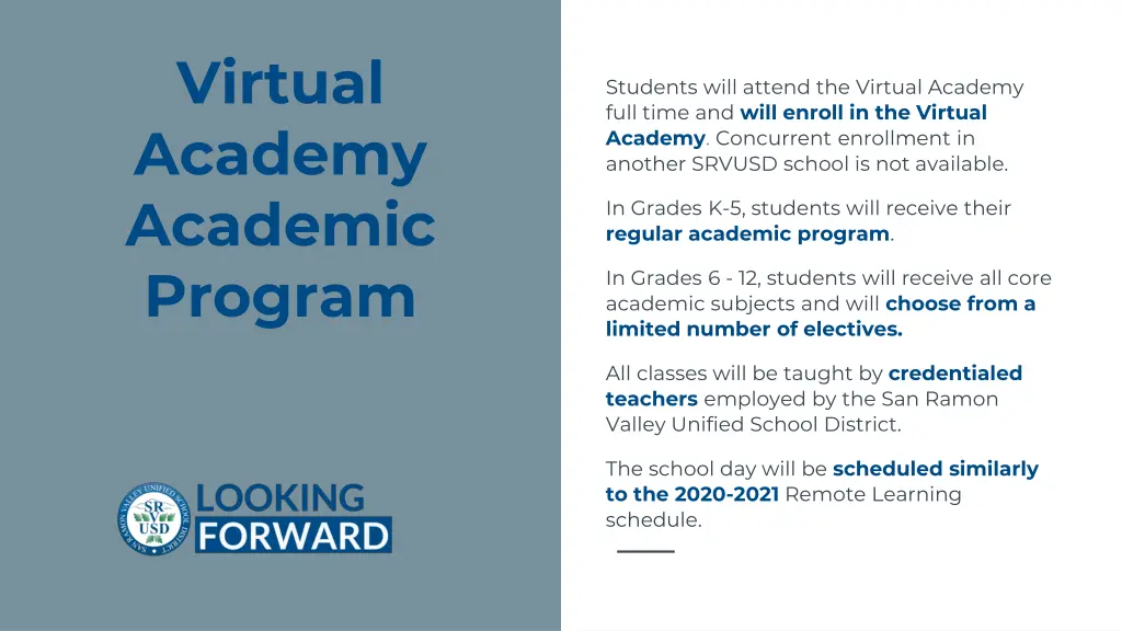 virtual academy academic program