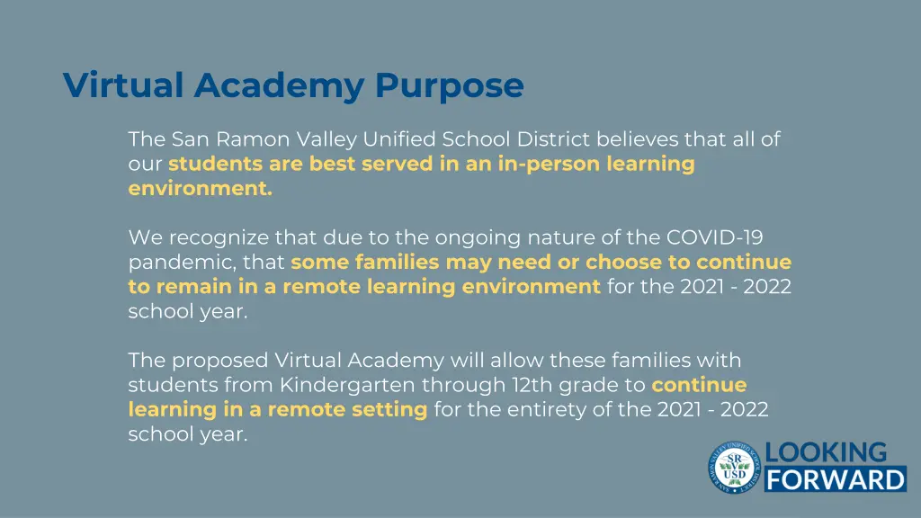 virtual academy purpose