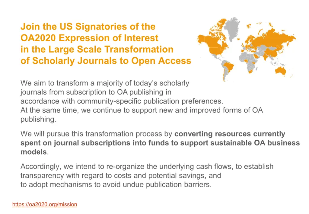 join the us signatories of the oa2020 expression
