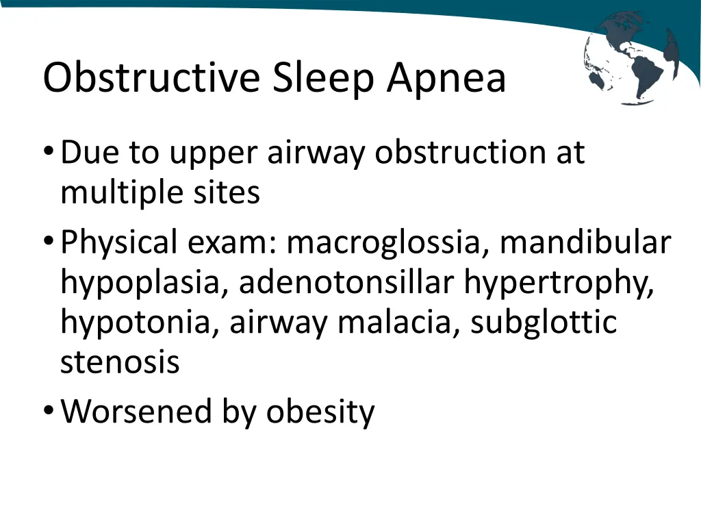 obstructive sleep apnea