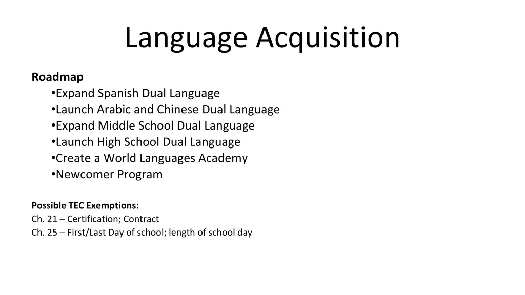 language acquisition