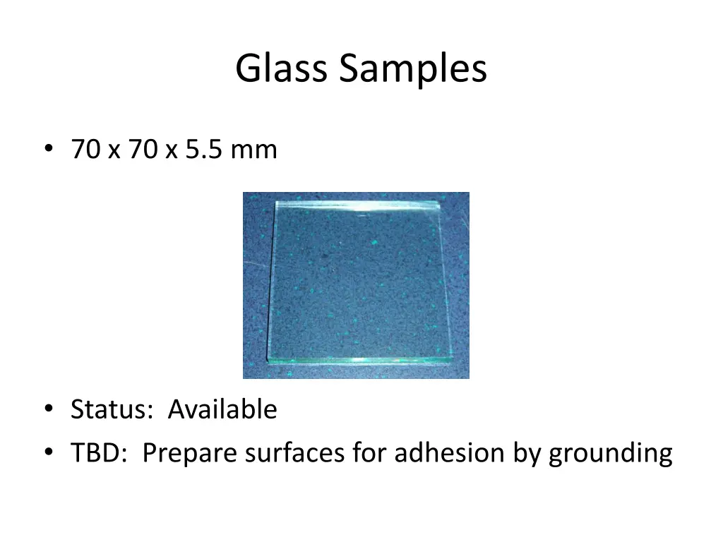 glass samples