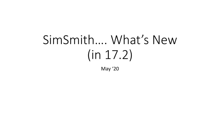 simsmith what s new in 17 2