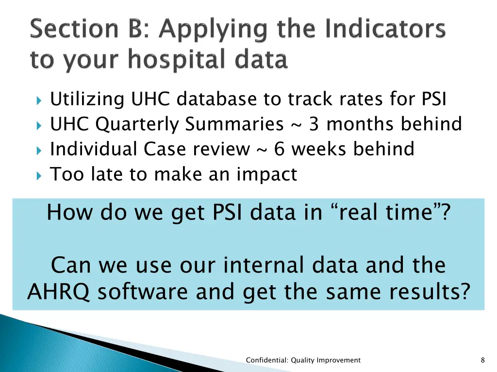 utilizing uhc database to track rates