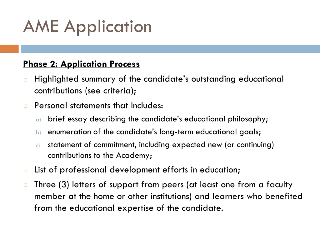 ame application 1