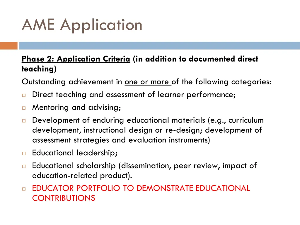 ame application 2