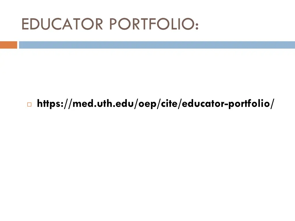 educator portfolio