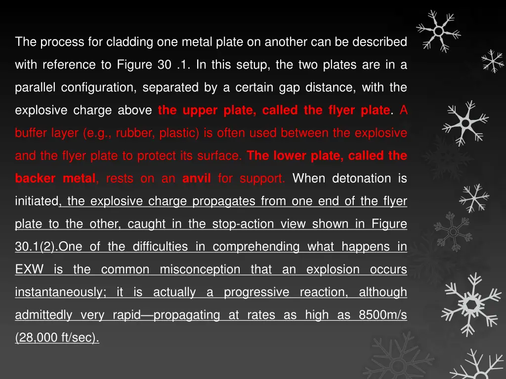 the process for cladding one metal plate