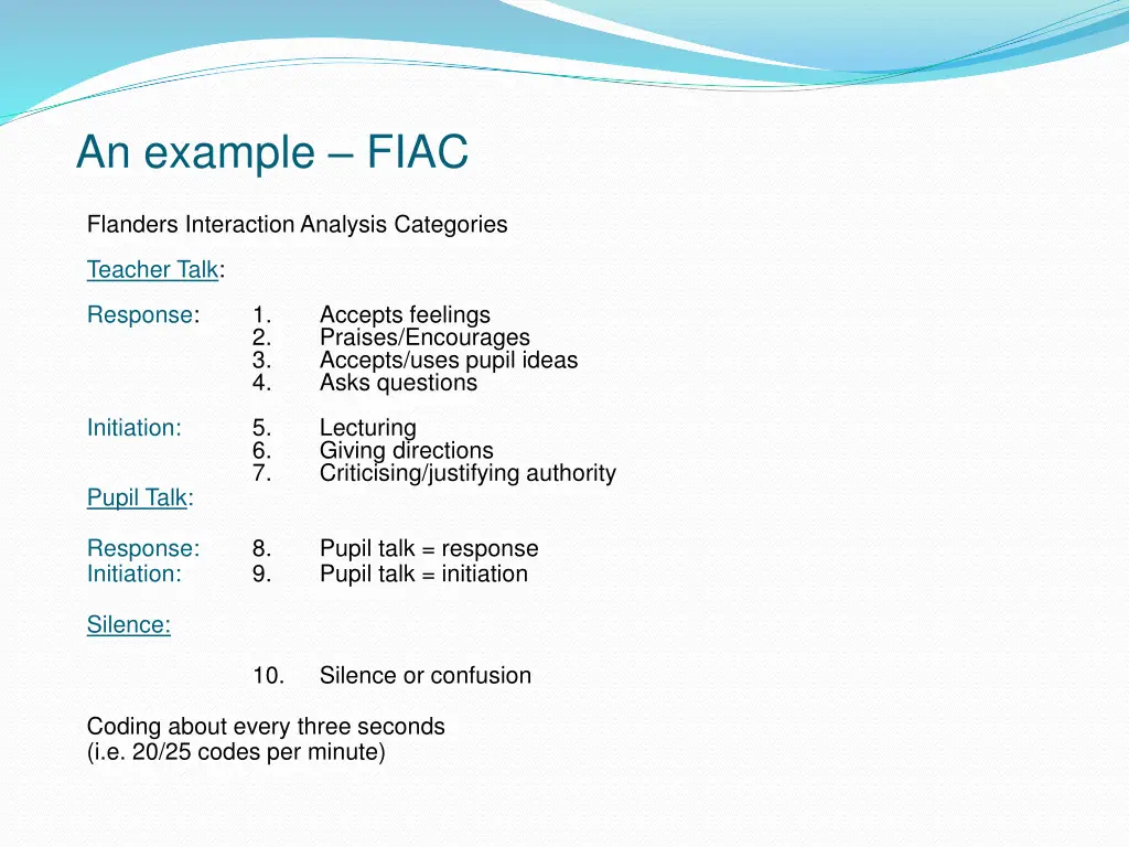 an example fiac