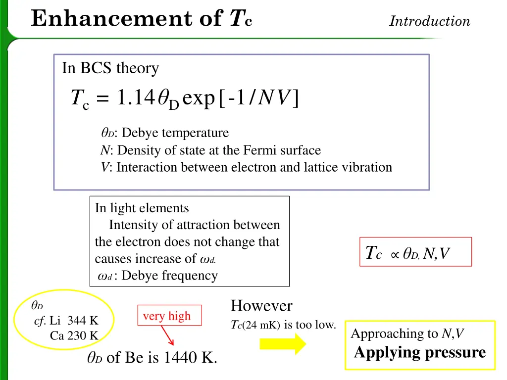 enhancement of t c