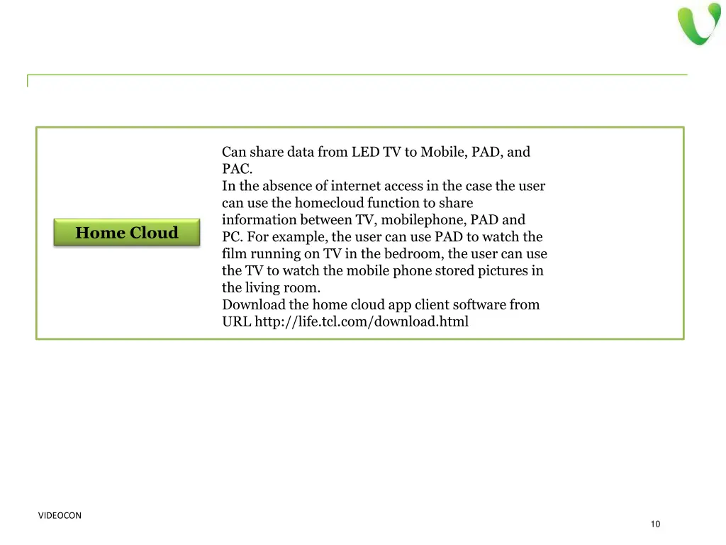 can share data from led tv to mobile