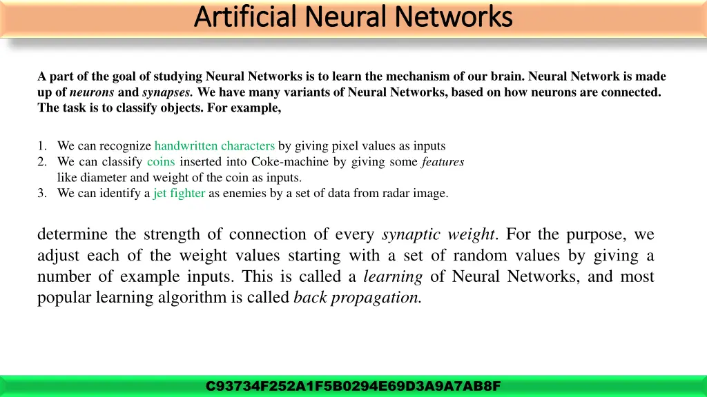 artificial neural networks artificial neural