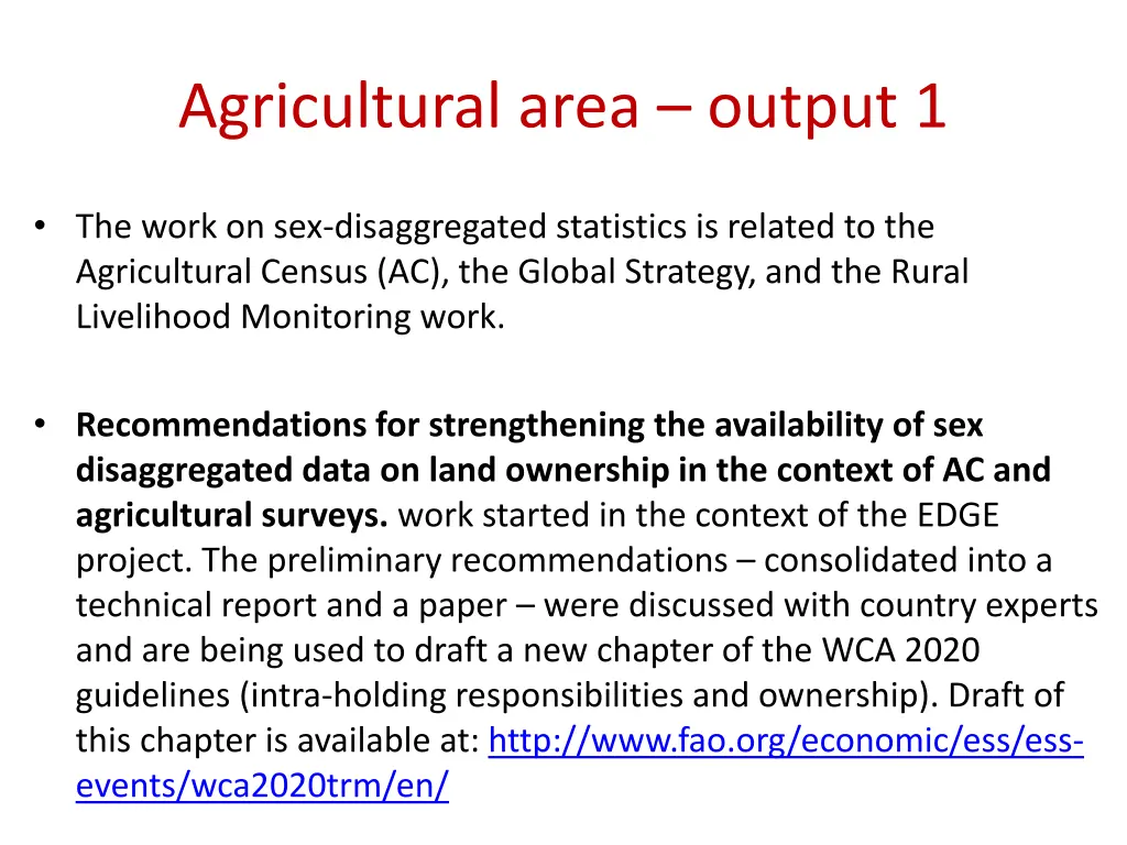agricultural area output 1
