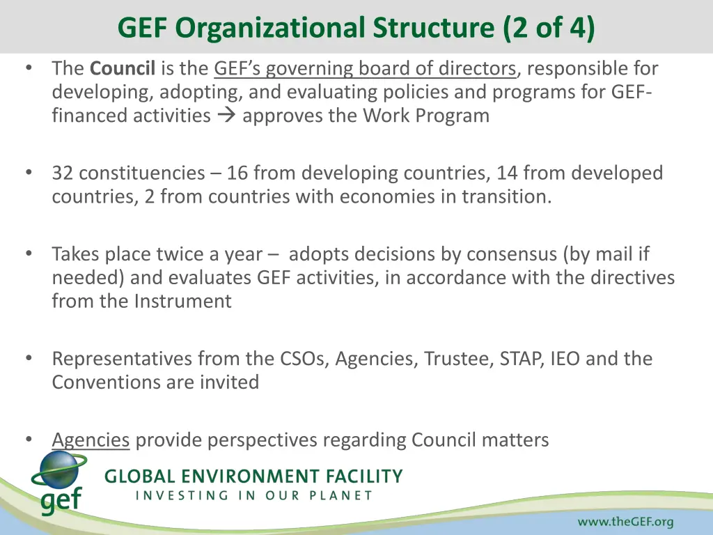 gef organizational structure 2 of 4