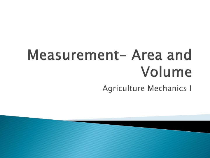 agriculture mechanics i