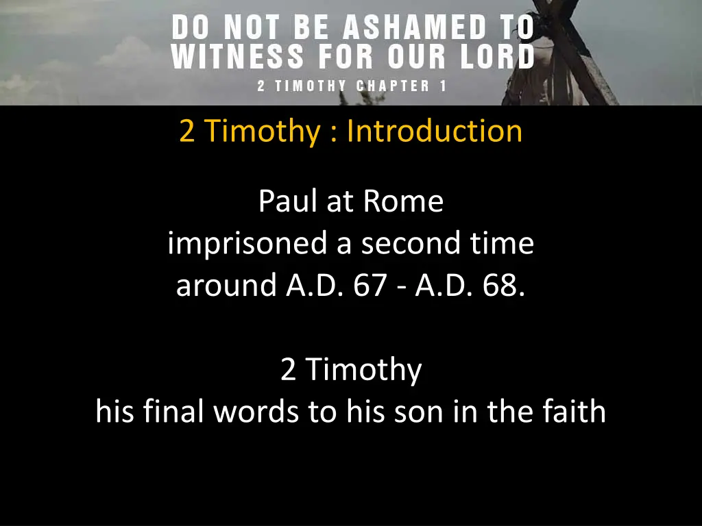 2 timothy introduction