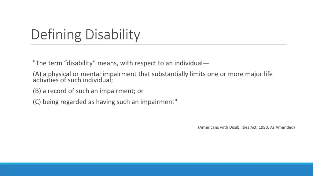 defining disability
