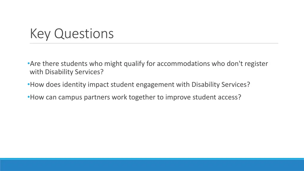 key questions