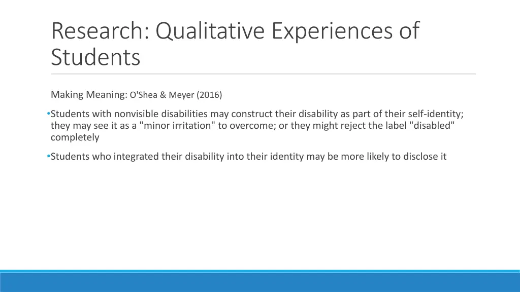 research qualitative experiences of students 1