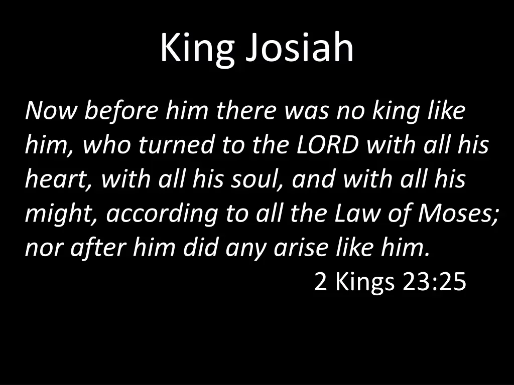 king josiah
